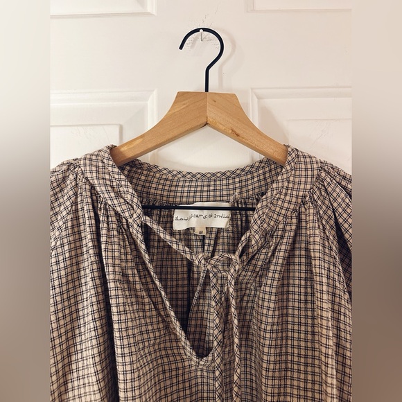 Daughters of India Brown Checkered Blouse - Picture 5 of 5